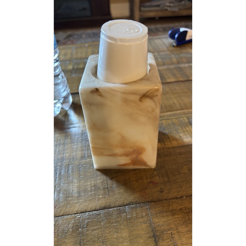 Vintage Dixie Cup Bathroom Countertop Pop Up Dispenser Faux Marble 3 oz Cup 80s